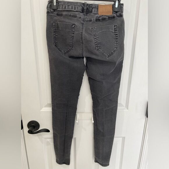 Zara Basic Denim Gray Wash Ripped Knee Skinny Jeans Women’s Size 4 - Picture 2 of 10